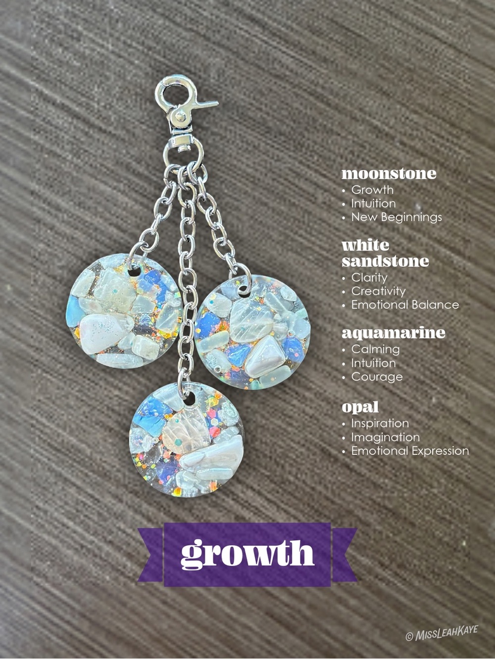 .handmade Bag Charms/Keychains with Crystals - Picture 4 of 16